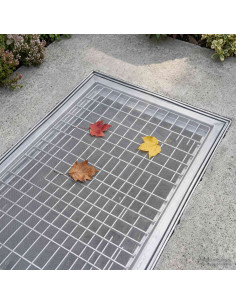 Copertura per pozzetto di luce con clip 2 pz 70 x 190 cm Grigio
