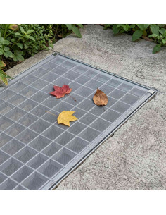 Copertura per pozzetto di luce con clip 5 pz 70 x 190 cm Grigio