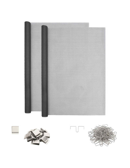 Copertura per pozzetto di luce con clip 2 pz 70 x 190 cm Grigio