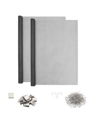 Copertura per pozzetto di luce con clip 2 pz 70 x 130 cm Grigio