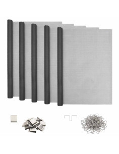 Copertura per pozzetto di luce con clip 5 pz 70 x 130 cm Grigio 2