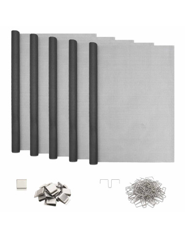 Copertura per pozzetto di luce con clip 5 pz 70 x 130 cm Grigio