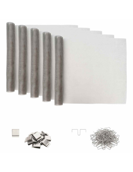Copertura per pozzetto di luce con clip 5 pz 70 x 190 cm