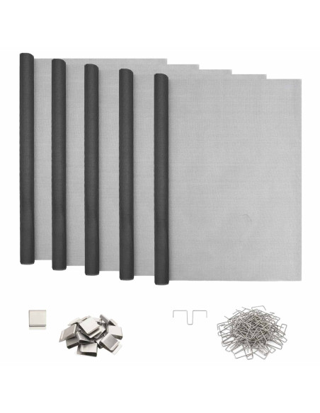 Copertura per pozzetto di luce con clip 5 pz 70 x 190 cm Grigio