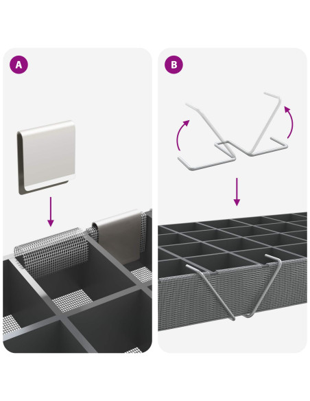 Copertura per pozzetto di luce con clip 2 pz 70 x 190 cm