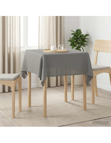 Tovaglia da Tavolo Quadrato Grigio Chiaro 90 x 90 cm