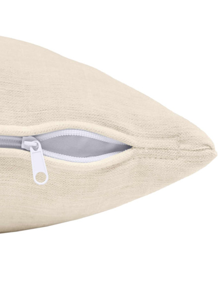 Federa 2 pz HEERLEN Crema 40 x 40 cm Tessuto Chenille