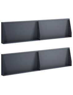 Muro di contenimento 4 pz 80 x 12 x 30 cm Acciaio Antracite