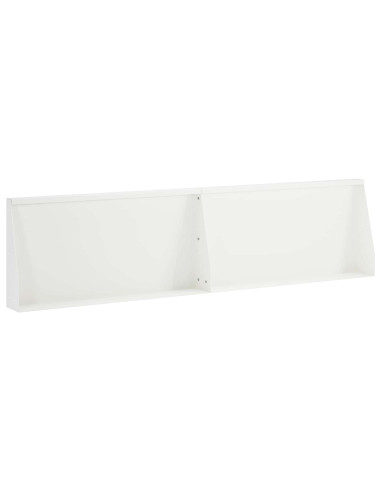 Muro di contenimento 2 pz 80 x 12 x 40 cm Acciaio Bianco