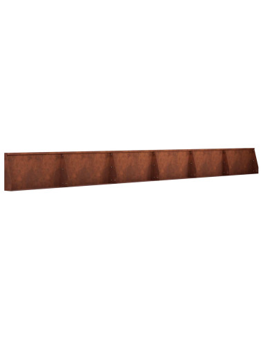 Muro di contenimento 6 pz 80 x 12 x 30 cm Acciaio Corten