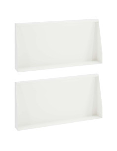 Muro di contenimento 2 pz 80 x 12 x 30 cm Acciaio Bianco 2