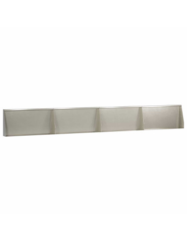 Muro di contenimento 4 pz 80 x 12 x 40 cm Acciaio Inox Argento