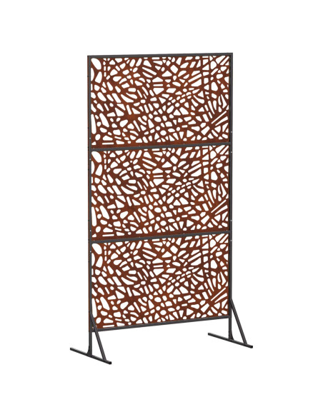 Schermo per Privacy 100 x 50 x 180 cm Acciaio Corten Ruggine