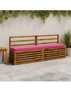 Cuscini per Panchina a 2 Pezzi VUGHT 2 pcs 100% Poliestere Rosa