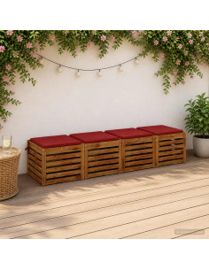 Cuscini per Sedia in 4 Pezzi SOEST 4 pz 100% Poliestere