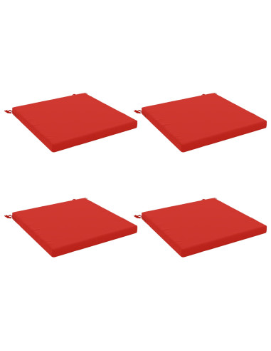 Cuscini per Sedia in 4 Pezzi SOEST 4 pz 100% Poliestere Rosso