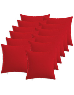 Cuscino con cuscino HEERLEN 12 pz Rosso Tessuto