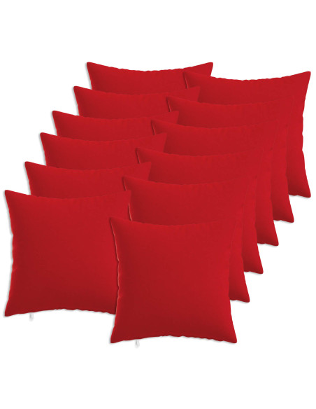 Cuscino con cuscino HEERLEN 12 pz Rosso Tessuto