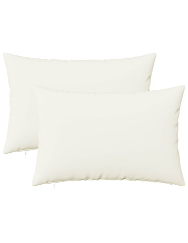 Cuscino con cuscino HEERLEN 2 pz Bianco Tessuto