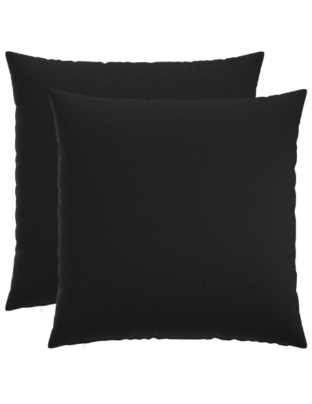 Cuscino con cuscino HEERLEN 2 pz Nero Tessuto