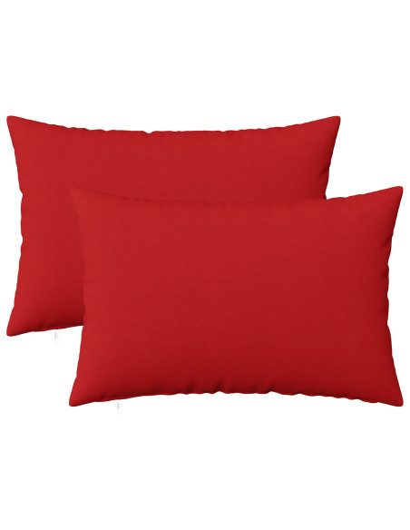 Cuscino con cuscino HEERLEN 2 pz Rosso Tessuto