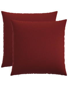 Cuscino con cuscino HEERLEN 2 pz Rosso Vino Tessuto