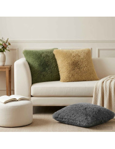 Cuscino con cuscino HEERLEN 2 pz Verde chiaro Fleece PV