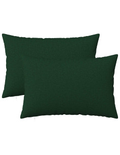 Cuscino con cuscino HEERLEN 2 pz Verde Scuro Tessuto