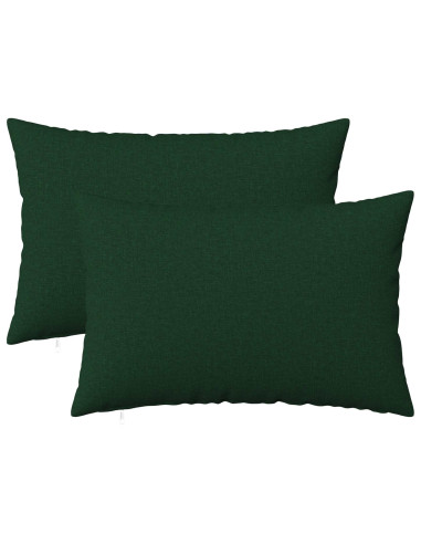 Cuscino con cuscino HEERLEN 2 pz Verde Scuro Tessuto