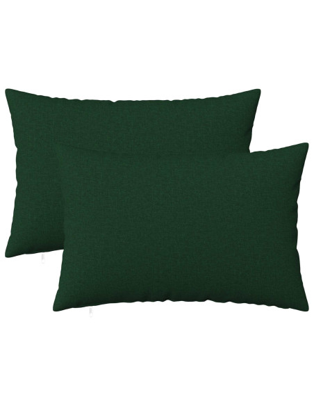 Cuscino con cuscino HEERLEN 2 pz Verde Scuro Tessuto