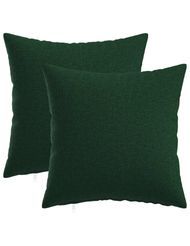 Cuscino con cuscino HEERLEN 2 pz Verde Scuro Tessuto