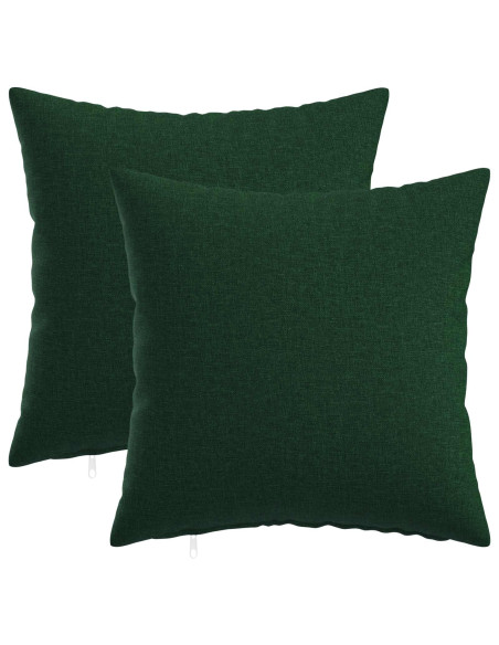 Cuscino con cuscino HEERLEN 2 pz Verde Scuro Tessuto
