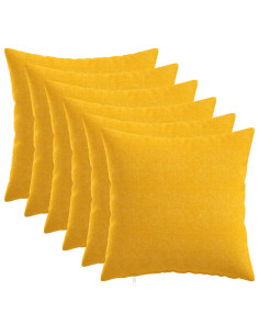Cuscino con cuscino HEERLEN 6 pz Giallo Chiaro Tessuto