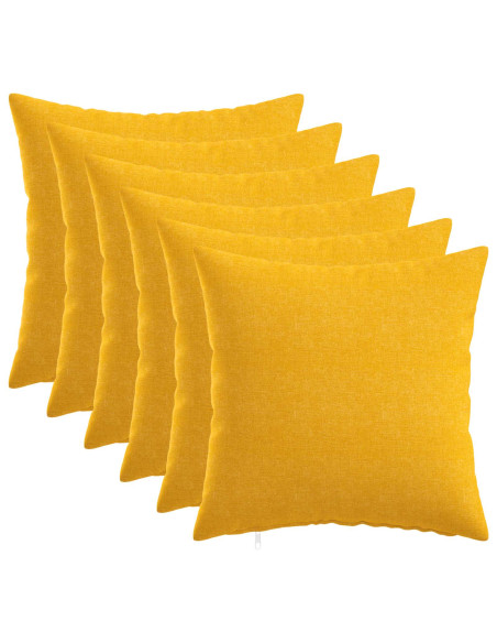 Cuscino con cuscino HEERLEN 6 pz Giallo Chiaro Tessuto