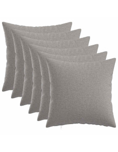 Cuscino con cuscino HEERLEN 6 pz Grigio Nuvola Tessuto
