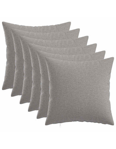 Cuscino con cuscino HEERLEN 6 pz Grigio Nuvola Tessuto