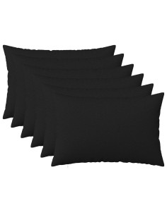 Cuscino con cuscino HEERLEN 6 pz Nero Tessuto