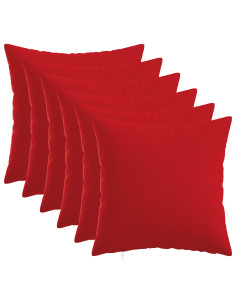 Cuscino con cuscino HEERLEN 6 pz Rosso Tessuto