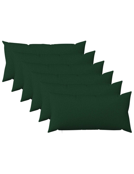 Cuscino con cuscino HEERLEN 6 pz Verde Scuro Tessuto