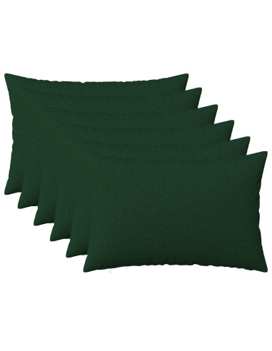 Cuscino con cuscino HEERLEN 6 pz Verde Scuro Tessuto