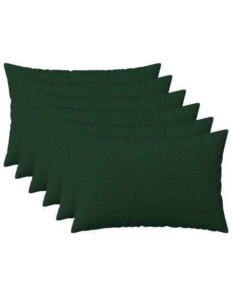 Cuscino con cuscino HEERLEN 6 pz Verde Scuro Tessuto