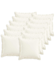 Cuscino con cuscino HOUTEN 12 pz Bianco Lino
