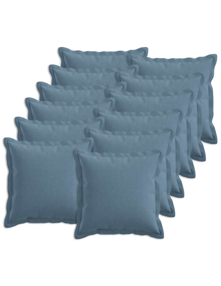 Cuscino con cuscino HOUTEN 12 pz Blu jeans Lino