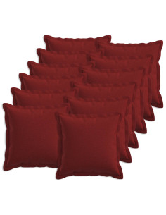 Cuscino con cuscino HOUTEN 12 pz Rosso Vino Lino