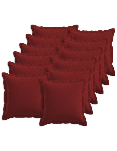 Cuscino con cuscino HOUTEN 12 pz Rosso Vino Lino