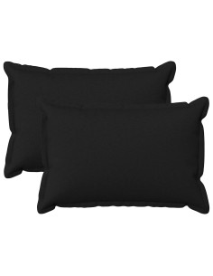 Cuscino con cuscino HOUTEN 2 pz Nero Lino