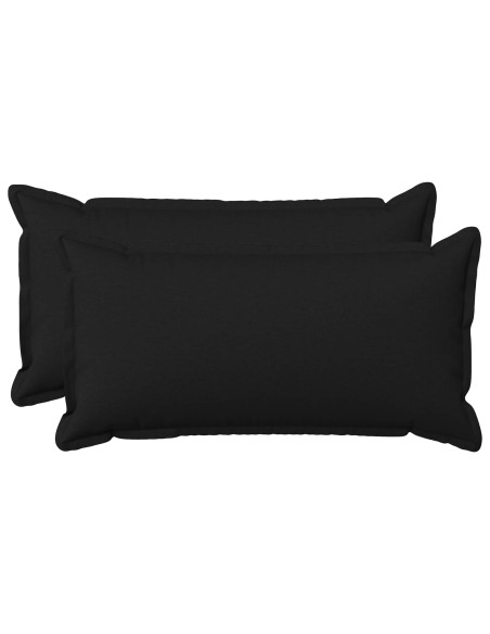 Cuscino con cuscino HOUTEN 2 pz Nero Lino
