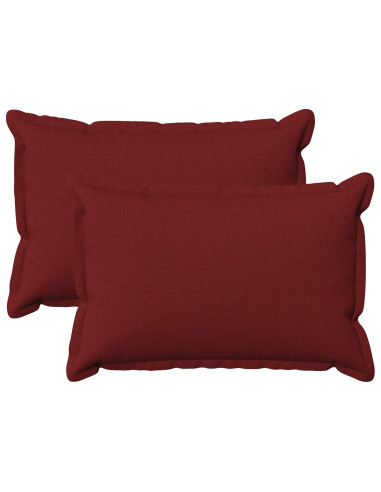 Cuscino con cuscino HOUTEN 2 pz Rosso Vino Lino