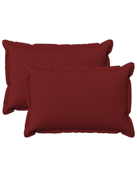 Cuscino con cuscino HOUTEN 2 pz Rosso Vino Lino