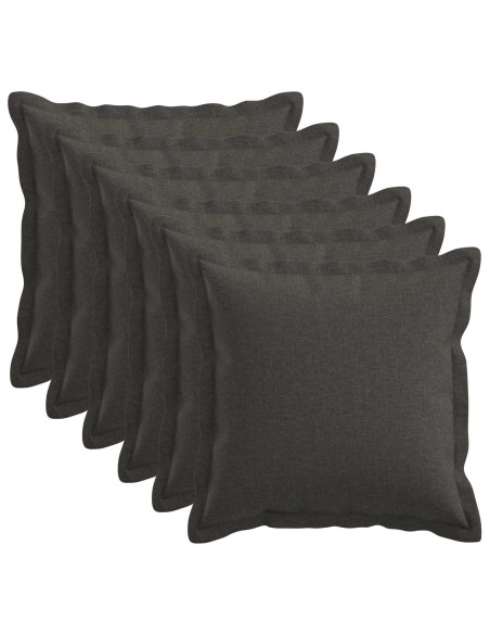 Cuscino con cuscino HOUTEN 6 pz Grigio Scuro Lino